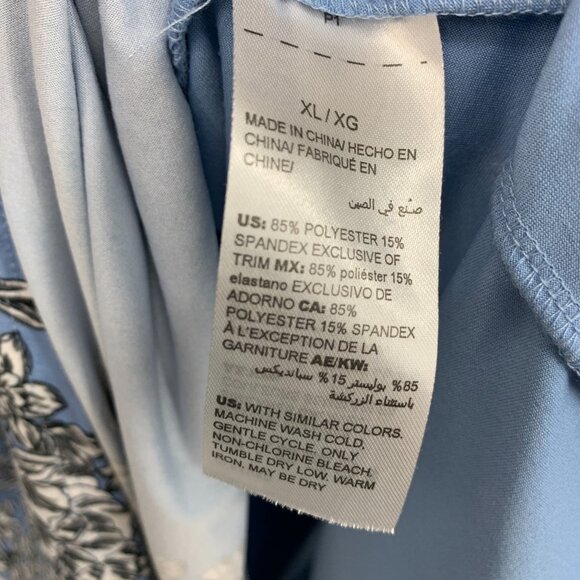 Soma Dress Maxi Blue Floral Print Sleeveless Soft High Neck - Picture 8 of 11